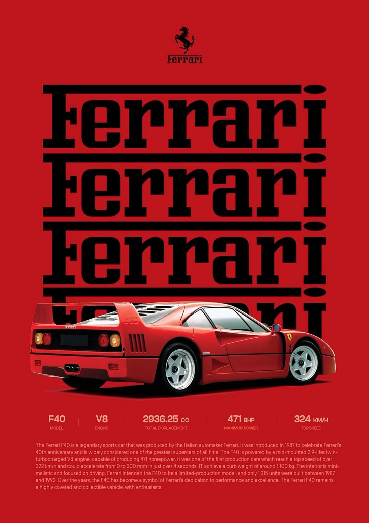 Ferrari car poster
