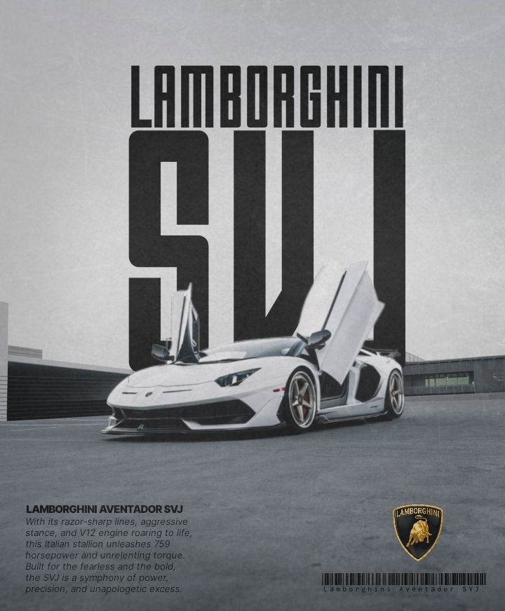 Lamborghini car poster